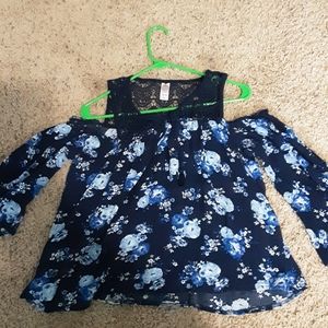 Justice Blue Floral blouse